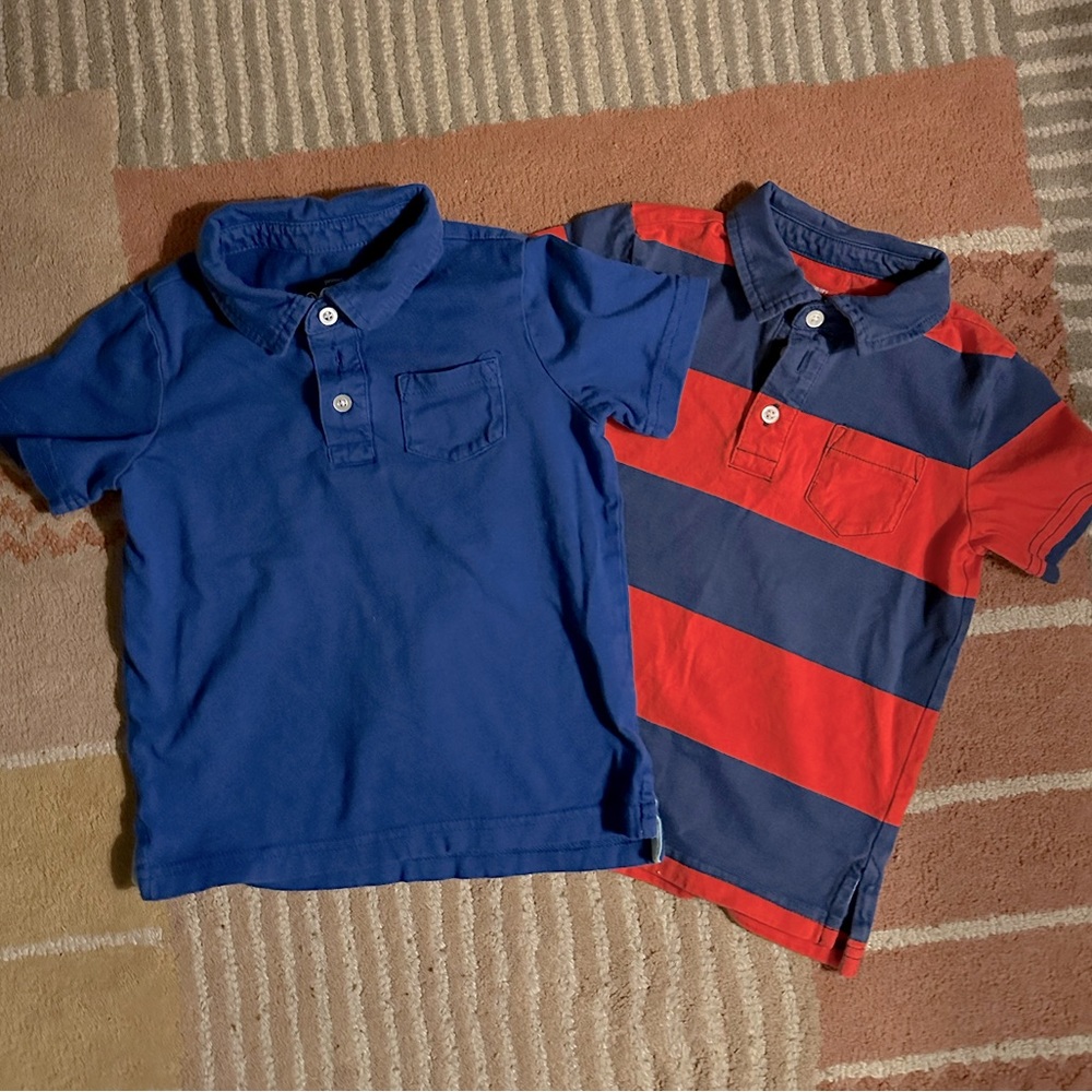 2 Primary Polo Shirts, size 3T
